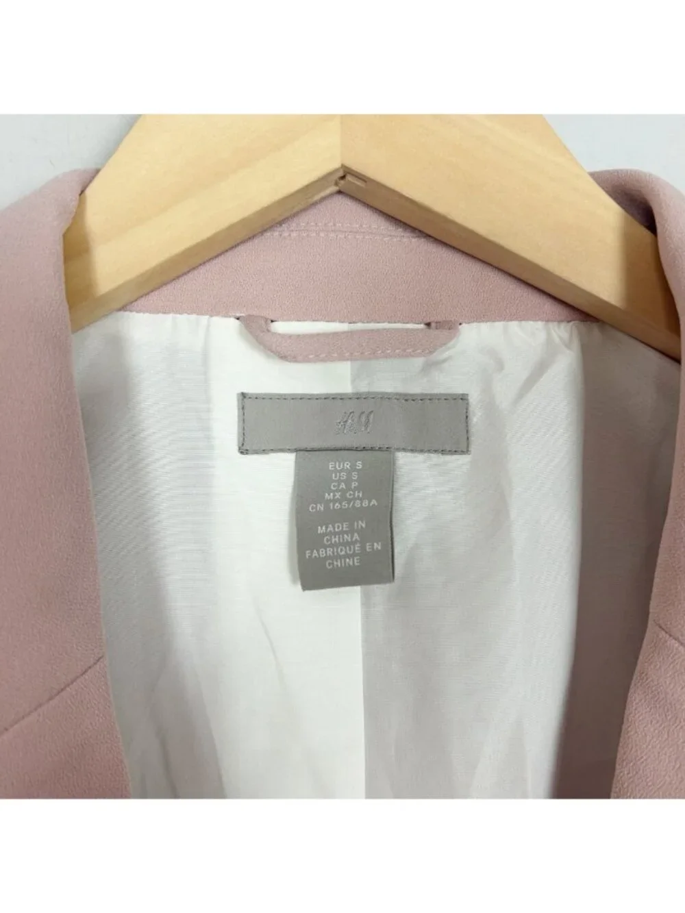 H&M Rose Pink Blazer Jacket Career Professional Classic Size Small Women's